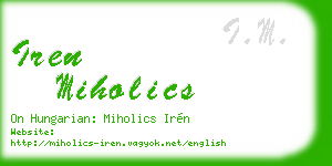 iren miholics business card